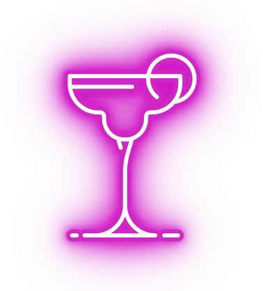 Neon pink margarita icon